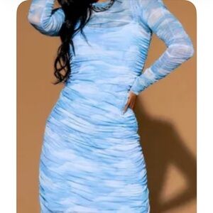 Dressed in LALA Cloudy Sky Long Sleeve Dress